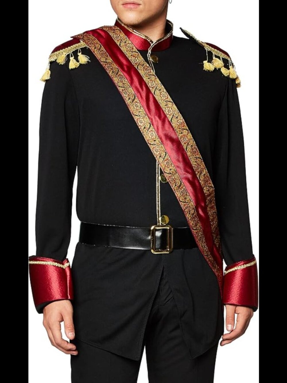 California Costumes Men's Dark Prince Adult Man Costume, black/burgundy, Small